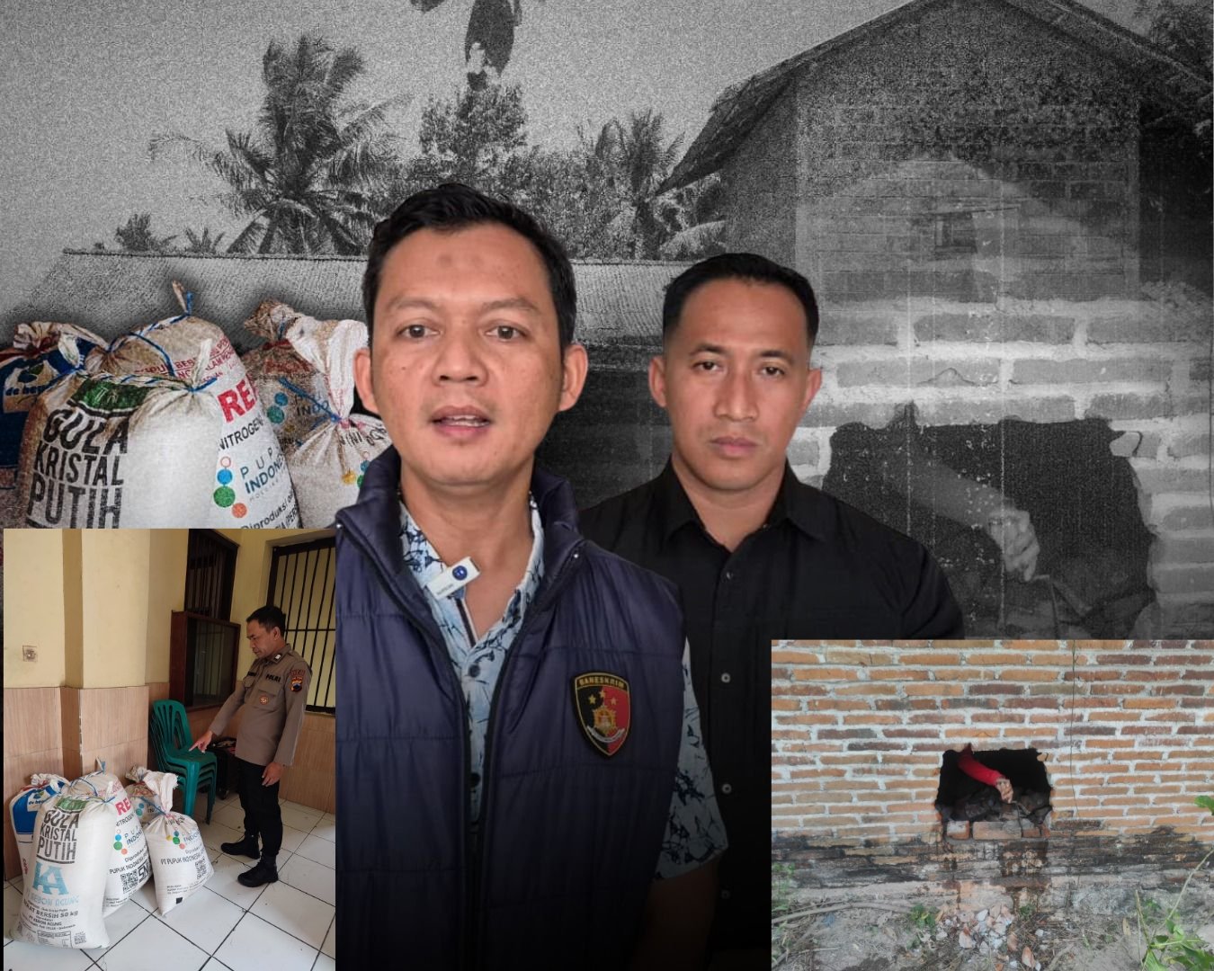 4 Pencuri Ratusan Kilo Beras dengan Bobol Tembok Berhasil di Tangkap, 1 Berhasil Kabur dan jadi DPO