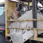 Truk Kontainer Pengangkut 60 Sepeda Listrik Terbakar di Losari Cirebon, Diduga Korsleting Baterai