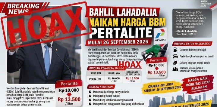 Kabar Pertalite Naik Rp13.500 Hari Ini Ternyata Hoaks, Harga di Pacitan Masih Rp10 Ribu