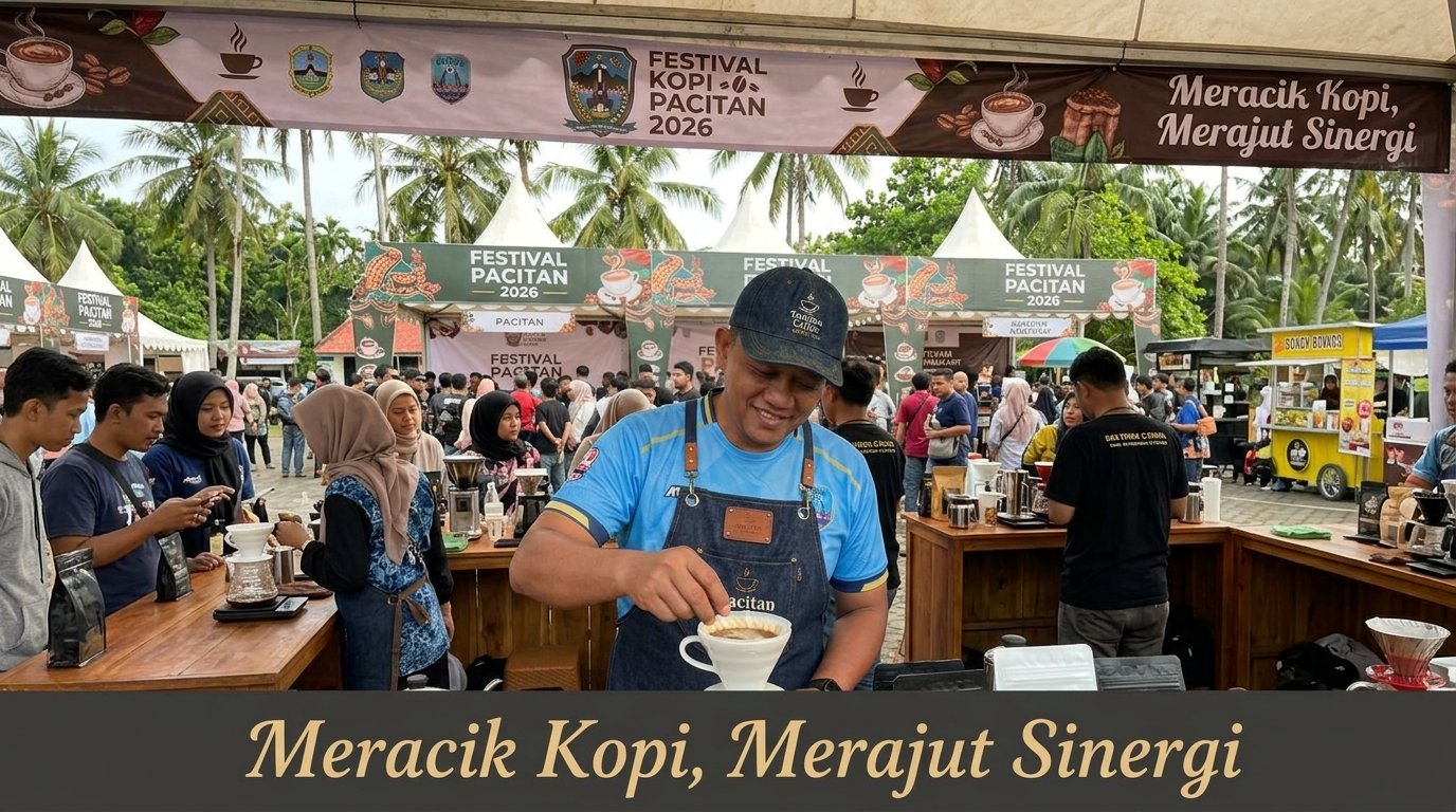 Tak Hanya Urus Informasi Publik, Kadiskominfo Pacitan Dodik Sumarsono Siap Adu Racik Kopi di Festival Kopi Tak Hanya Urus Informasi Publik, Kadiskominfo Pacitan Dodik Sumarsono Siap Adu Racik Kopi di Festival Kopi