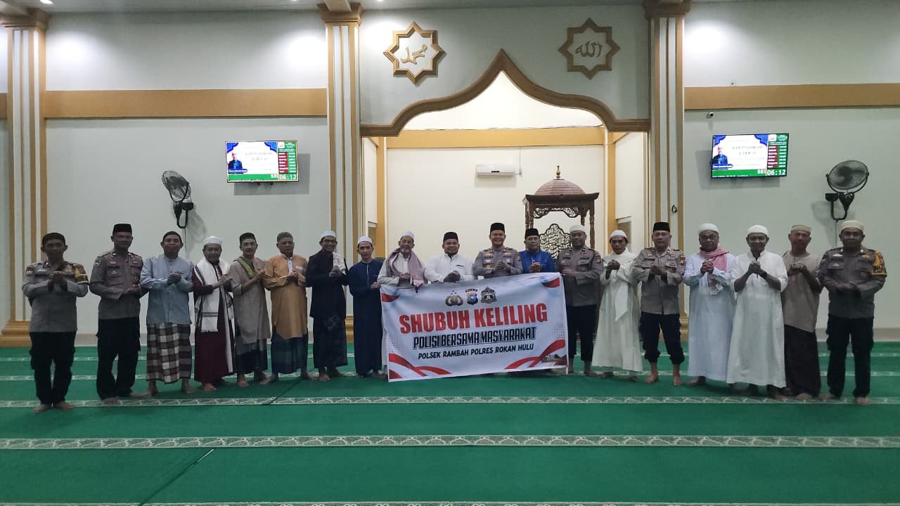 Polsek Jajaran se-Rohul Gelar Subuh Keliling, Ajak Masyarakat Jaga Kamtibmas