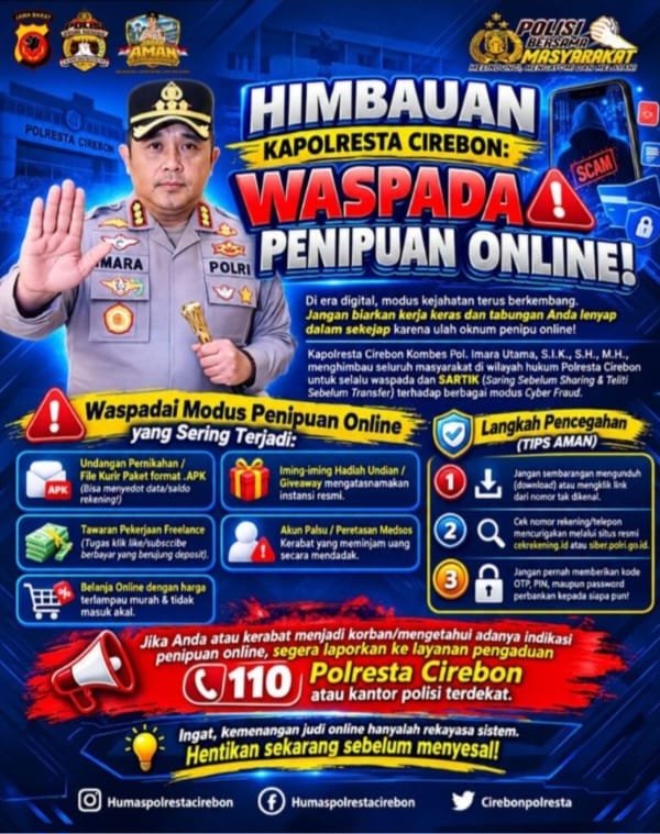 Garda Terdepan Lindungi Warga di Era Digital, Polresta Cirebon Galakkan Gerakan ‘SARTIK’ Basmi Cyber Fraud.