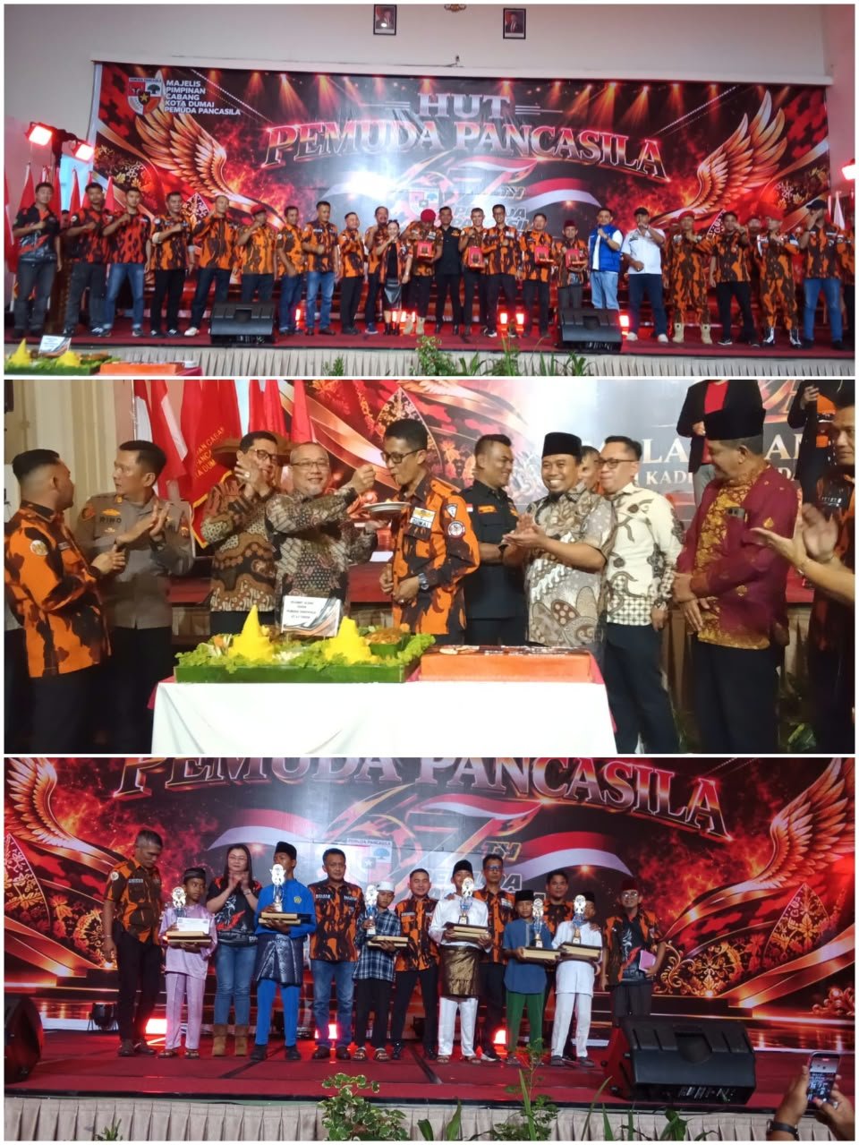 Gema Pancasila Abadi Menggetarkan Ballroom, HUT ke-67 Pemuda Pancasila Dumai Diwarnai Santunan Anak Yatim,Konsolidasi Kader  Dan Kepedulian Sosial