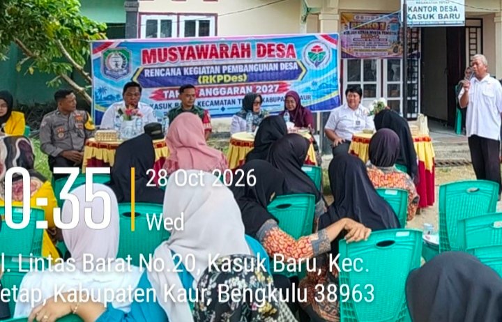 Kades Firdaus Pimpin Musdes RKPDes 2027 dan Rembuk Stunting di Kasuk Baru