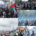 Ribuan Masa dari Ormas GPK ATB dan Aliansi Umat Beragama Jateng- DIY Padati Jalan Sekitar Candi Borobudur