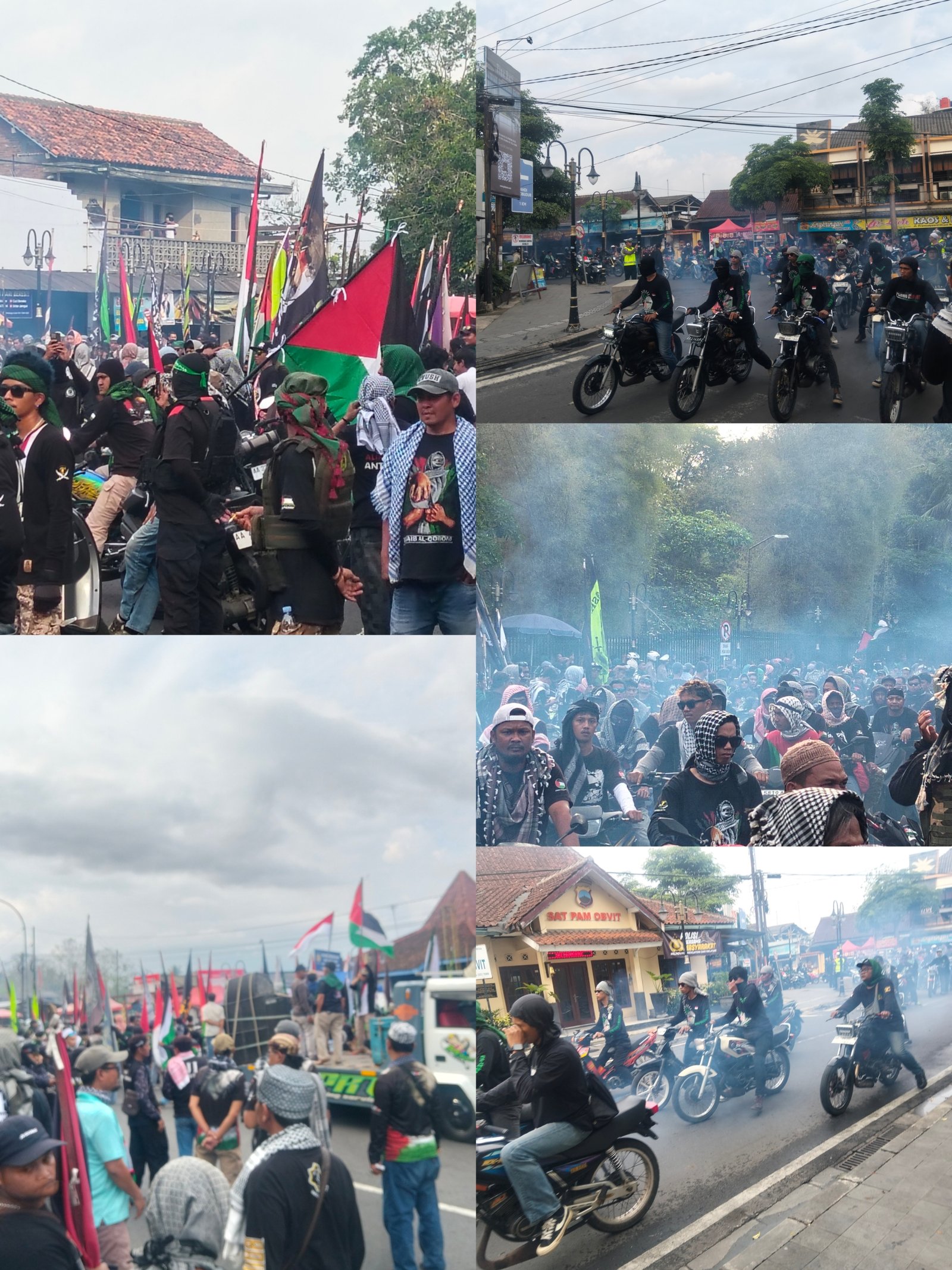 Ribuan Masa dari Ormas GPK ATB dan Aliansi Umat Beragama Jateng- DIY Padati Jalan Sekitar Candi Borobudur Ribuan Masa dari Ormas GPK ATB dan Aliansi Umat Beragama Jateng- DIY Padati Jalan Sekitar Candi Borobudur
