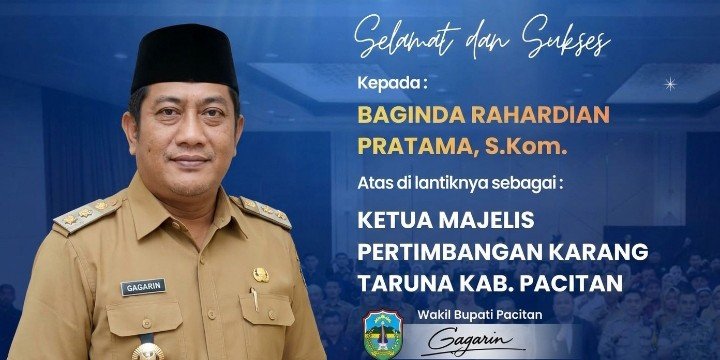 Semangat Baru Kepemudaan Pacitan: Baginda Rahadian Pratama Resmi Pimpin MPKT, Wabup Gagarin Tekankan Kolaborasi Nyata Semangat Baru Kepemudaan Pacitan: Baginda Rahadian Pratama Resmi Pimpin MPKT, Wabup Gagarin Tekankan Kolaborasi Nyata